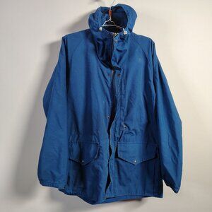 VINTAGE Class 5 Mountaineering Parka Chore Coat Jacket Blue Canvas Front Pockets